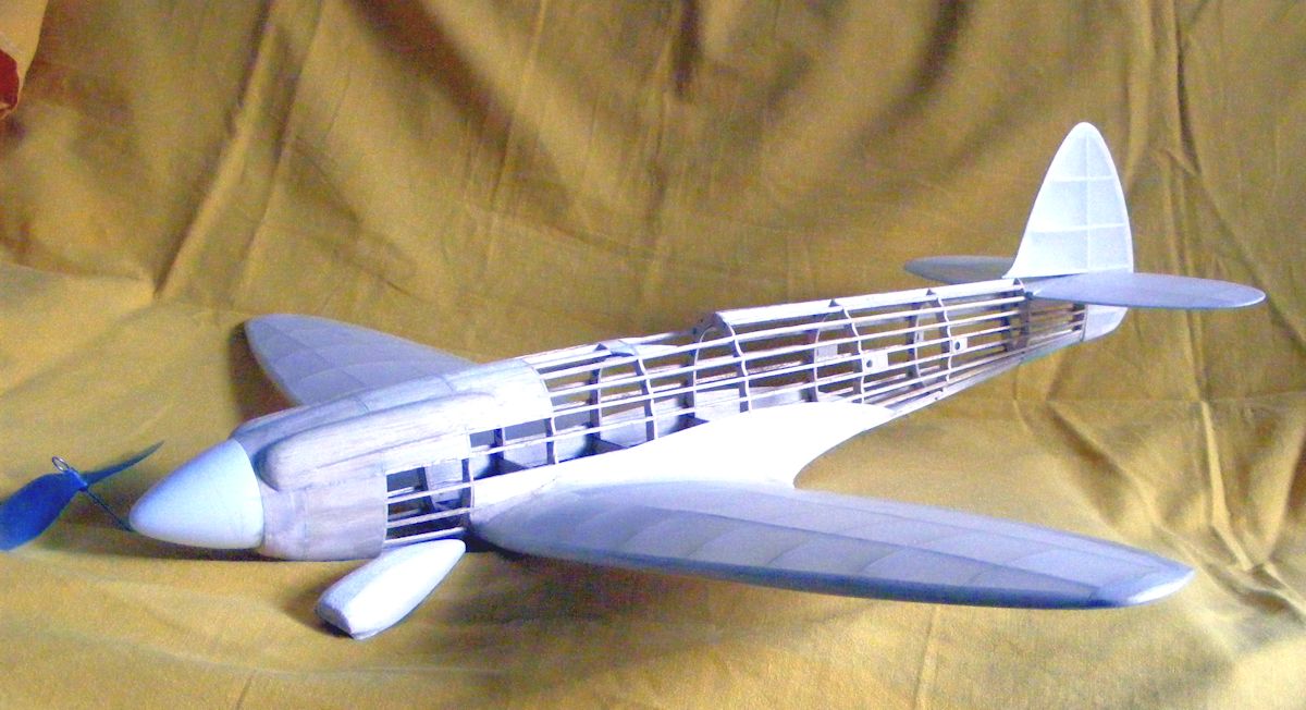 Getting the wings covered on the assembled airframe went surprisingly well.